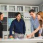 professional business entrepreneur team meeting and brainstorming to startup a corporate project strategy in office, co-worker discussion group of businessman colleague person manager teamwork